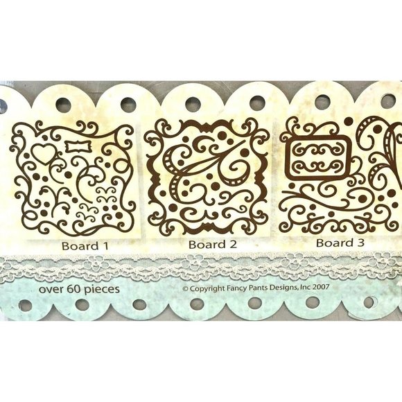 FANCY PANTS DESIGNS Crafting and Art 60+ Chipboard Diecut Pieces No. 728 - Picture 4 of 5